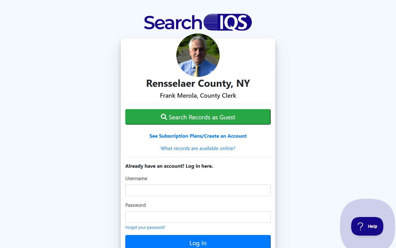 Rensselaer County Clerk online records for Troy court records